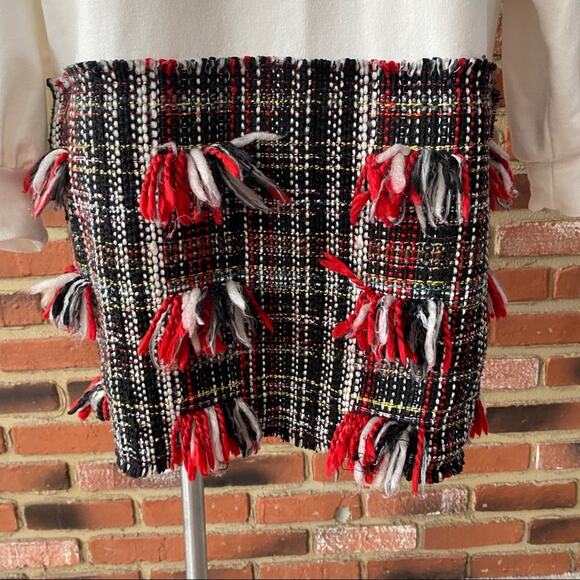 Zara tweed tassel blouse dress sz M Zara Sweater Dress - Picture 3 of 9